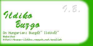 ildiko buzgo business card